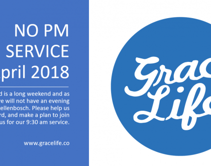 Stellenbosch: no evening service 29 April 2018